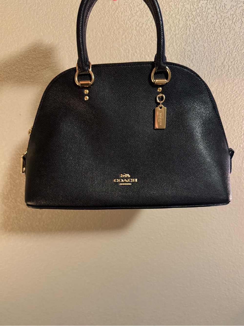 Coach Black Satchel with Gold Hardware